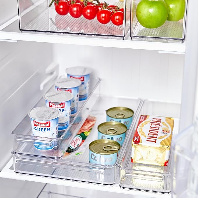 vacane Stackable Freezer Organizer, Flat Produce Saver Sliced Cheese Container - Image 6