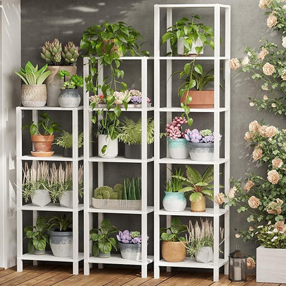 TUTOTAK Bookshelf, 4-Tier Small Narrow Book Shelf - Image 5