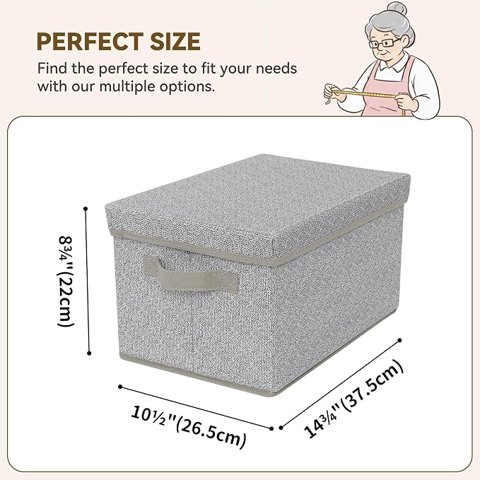 GRANNY SAYS Storage Bins with Lids, Keepsake Memory Box, Storage Basket with Lid - Image 6