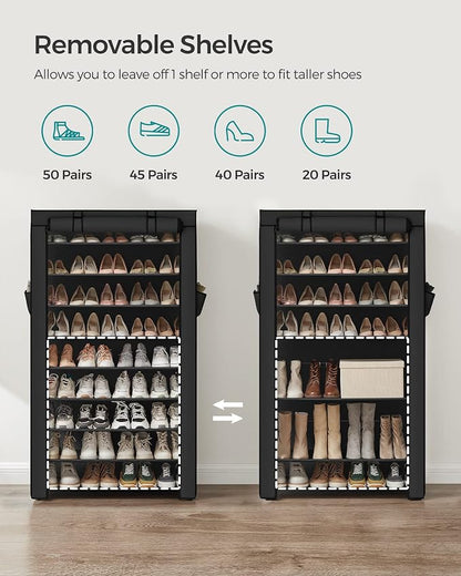 SONGMICS 10-Tier Shoe Rack, Shoe Storage Cabinet - Image 5