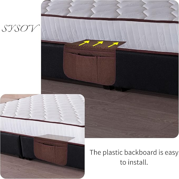 Bedside Caddy Bedside Storage Organizer Magazine Phone Tablet iPad Remote Holder - Image 4