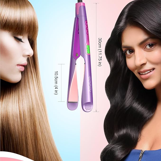 ANGENIL Professional Ion Flat Iron Curling Iron in One, Hair Straightener and - Image 9