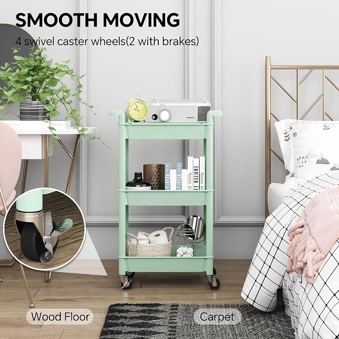 Steehoom 3-Tier Utility Rolling Cart - Image 6