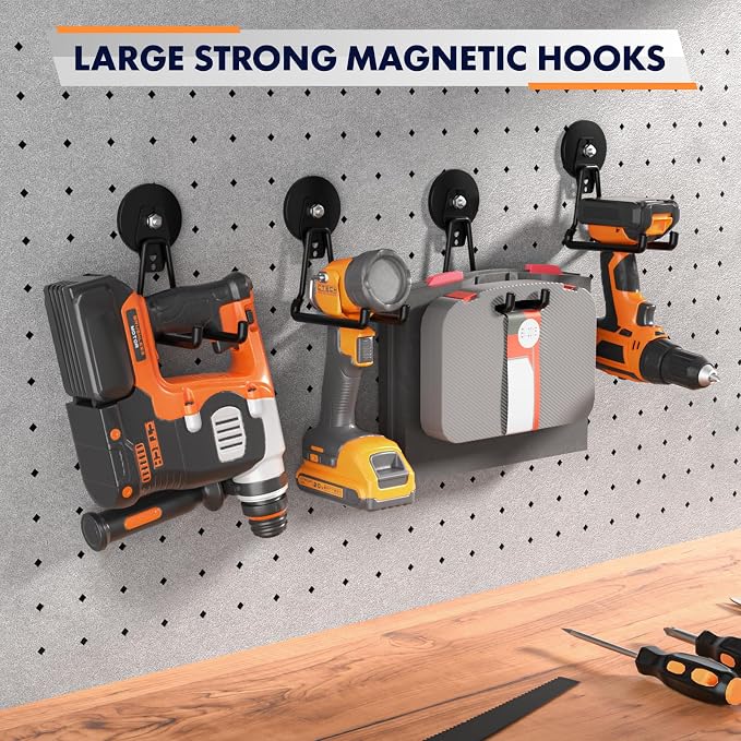 Heavy Duty Storage Magnetic Utility Hooks Large Garage Magnet Hooks - Image 2