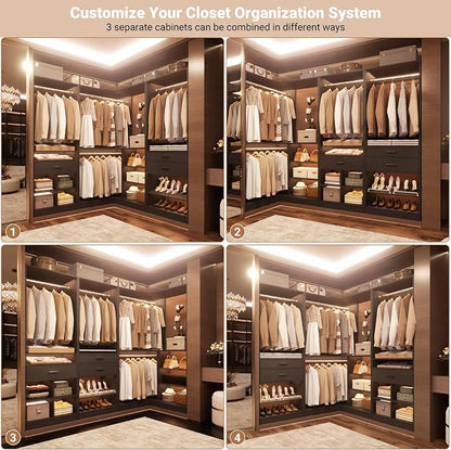 Unikito 86" Corner Closet System, Modular Closets Organizer - Image 3