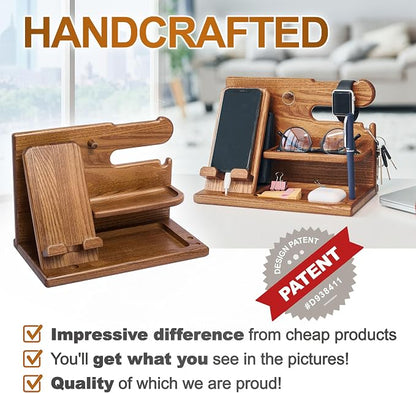 TESLYAR Wood Phone Docking Station - Image 6