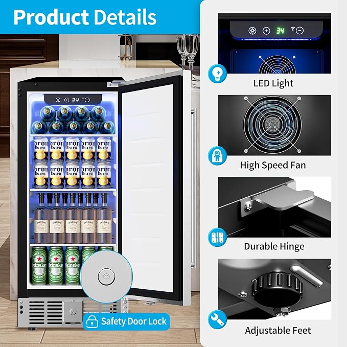 15 Inch Under Counter Beverage Refrigerator - Image 7