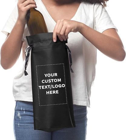 DISCOUNT PROMOS Non-Woven Vineyard Two Bottle Wine Bags - Image 6