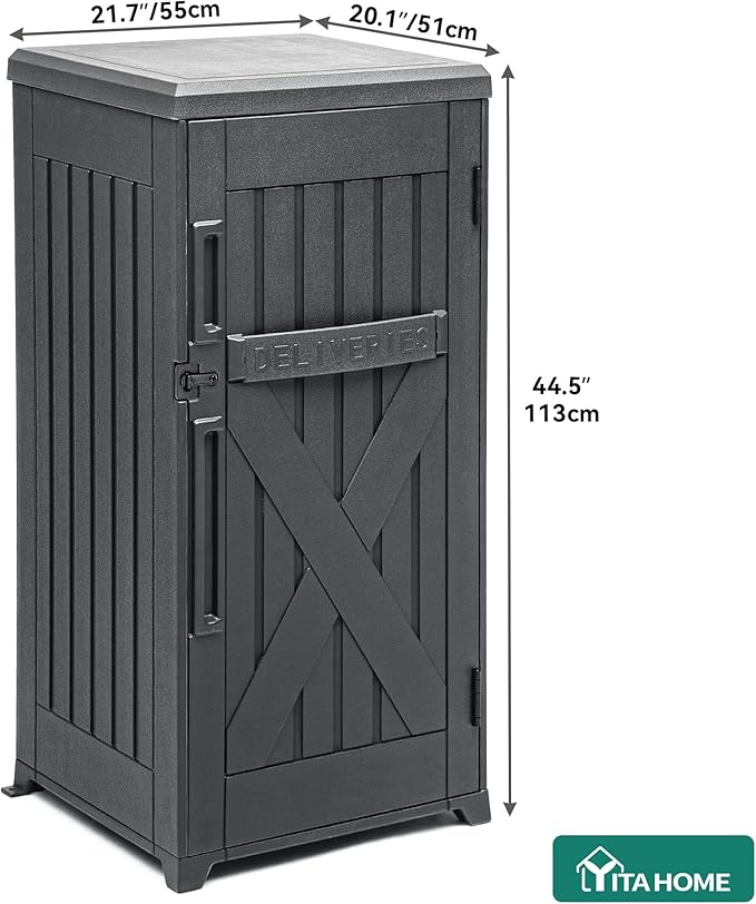 YITAHOME 60 Gallon Large Package Delivery and Storage Box, Double-Wall Resin - Image 7