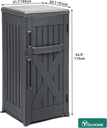 YITAHOME 60 Gallon Large Package Delivery and Storage Box, Double-Wall Resin - Image 7