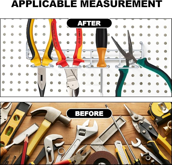 MDEOOSKY Stainless Steel Pegboard Tool Organizer Set, Heavy Duty Screwdriver & - Image 5