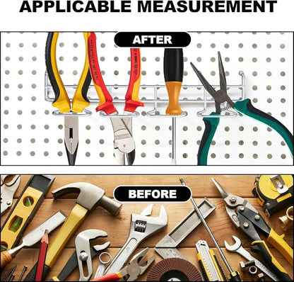 MDEOOSKY Stainless Steel Pegboard Tool Organizer Set, Heavy Duty Screwdriver & - Image 5