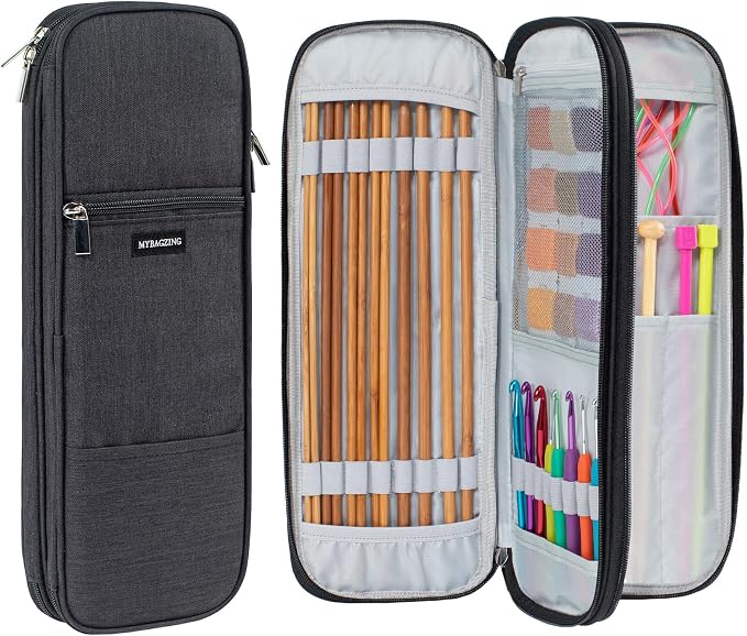 Knitting Needles Case, Knitting & Crochet Accessory Organizer by MYBAGZING