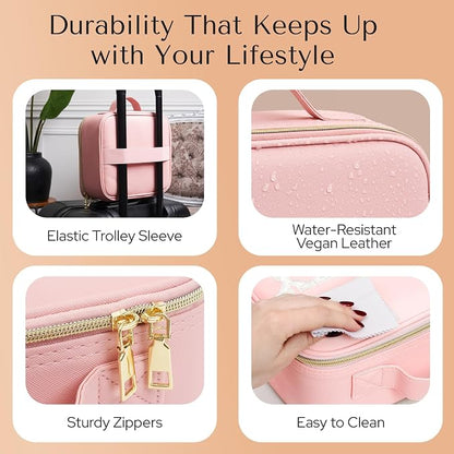 Makeup Bag with LED Mirror – Travel Cosmetic Organizer with Lighted Mirror - Image 5