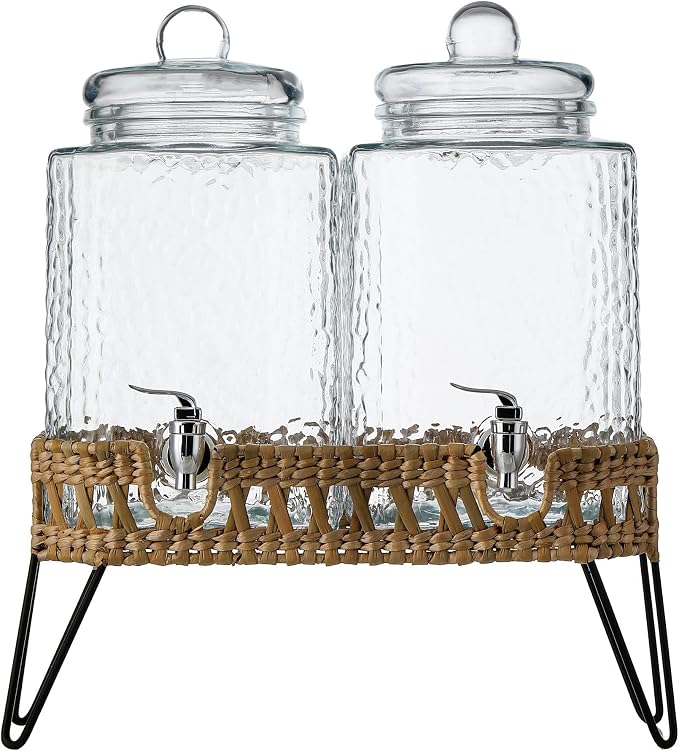 1.5 Gallon Hammered Glass Drink Dispenser - Image 4