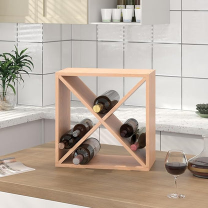 JAXPETY Stackable Wine Rack 48 Bottle Liquor Display Storage Cube Free Standing - Image 5
