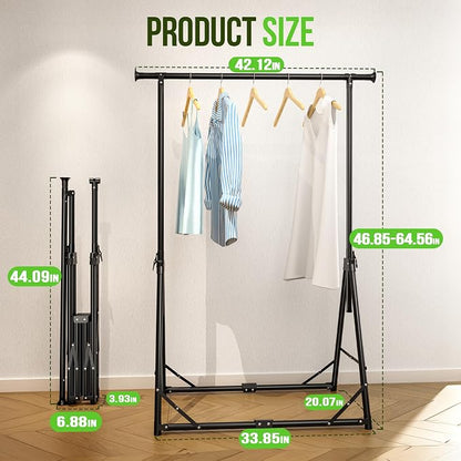 MAXLEAD HOME Clothes Rack Foldable Clothing Rack, 64.5''H Collapsible Garment - Image 6
