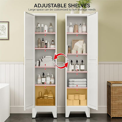 COFaR 67" Tall Metal Pantry Cabinet, Slim Freestanding Cupboard - Image 5