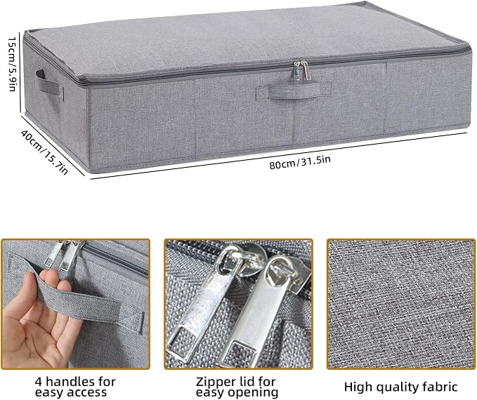 Underbed Storage Organizers, 31.5 x 15.7 x 5.9 Inch Container Bags - Image 5