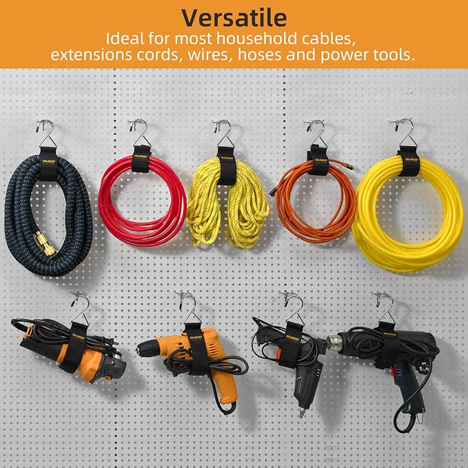 Heavy Duty Storage Straps, Trilancer Hook-and-Loop Cord Organizer and Hanger - Image 2