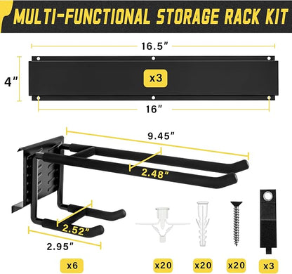 Garage Wall Organizer, Garden Tool Organizer 49.5in - Image 4