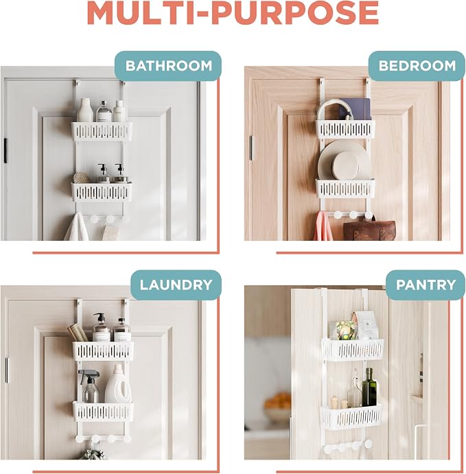 Zenna Home SnugFit Over the Door Caddy Organizer - Image 5