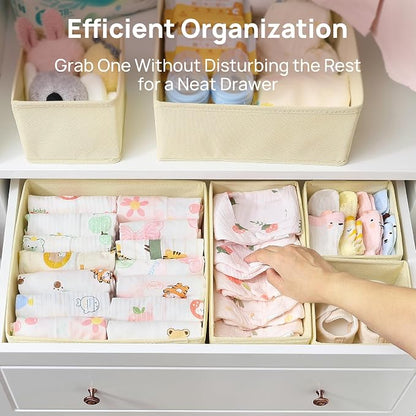 Vtopmart 12 Pack Baby Clothes Organizer, Dresser Drawer Organizer - Image 3