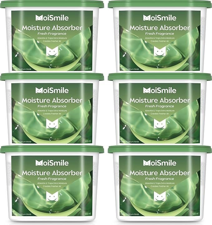 Moisture Absorbers 6 Pack, Fresh Fragrance Closet Dehumidifier by MoistureAbsorbers