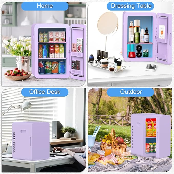 advwin 22L Mini Fridge for Bedroom, 30 Cans Portable Cooler & Warmer Compact - Image 6