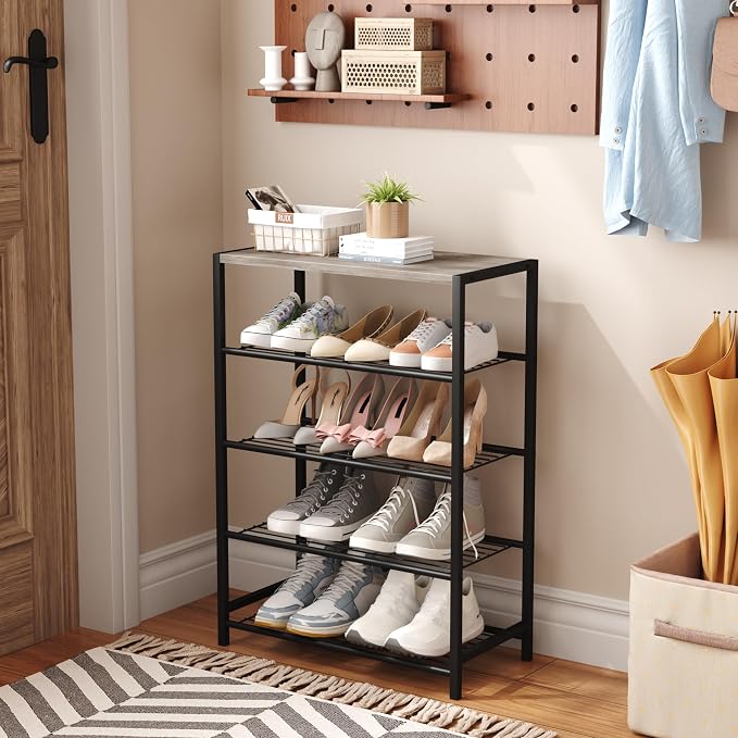HOMEFORT 5 Tiers Shoe Rack Organizer, Shoe Rack - Image 4