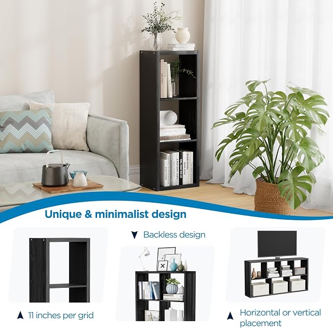 3 Cube Storage Organizer Single Row, Cube Shelf - Image 6