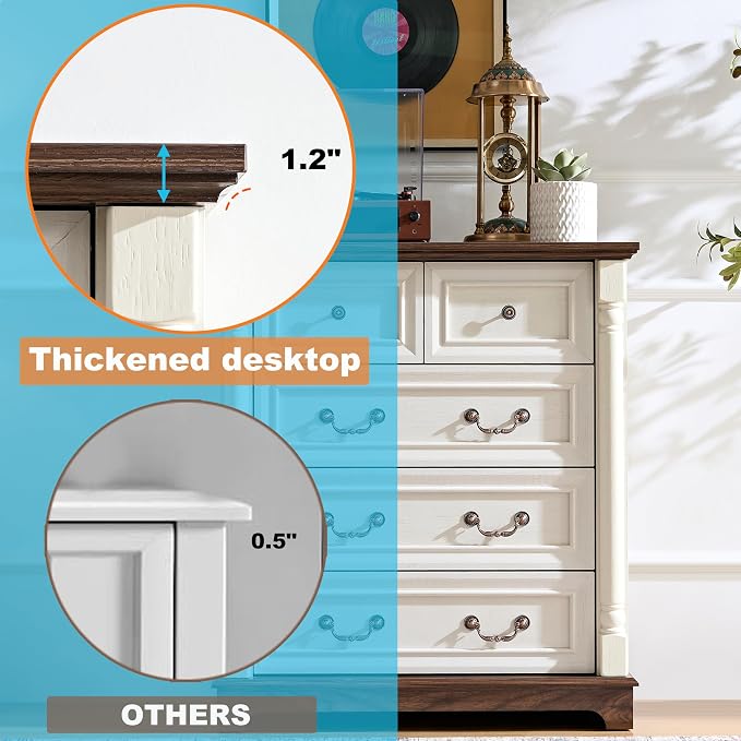 Farmhouse 5 Drawer Dresser - Image 6