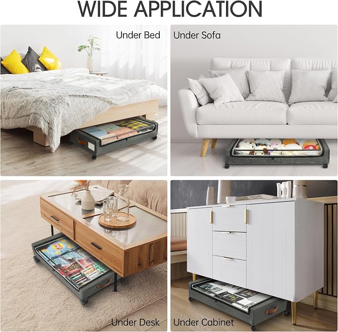 Yecaye 3 Pack Under Bed Storage - Image 6