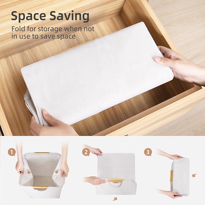 STORAGE MANIAC 1-Pack Large Laundry Hamper, 100L Collapsible Laundry Basket - Image 5