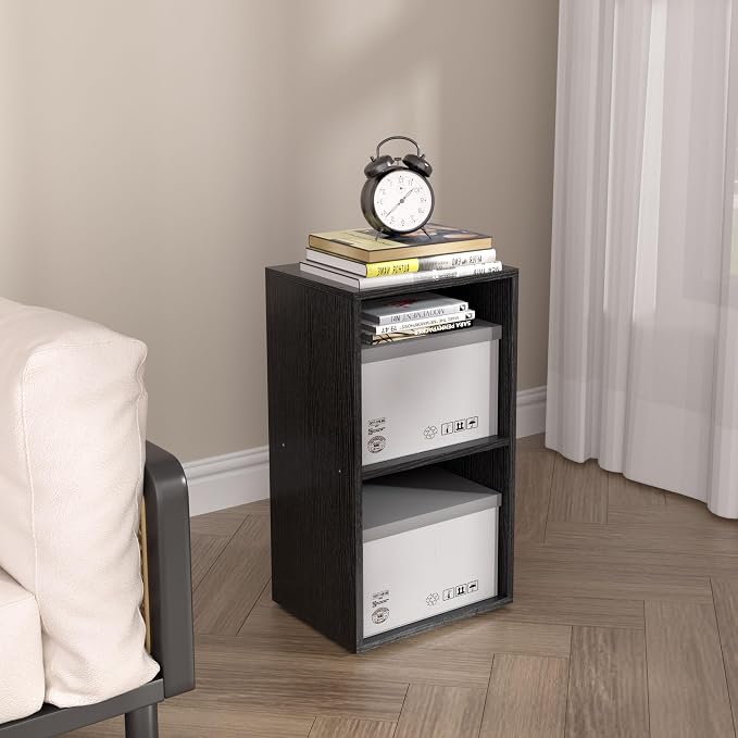 Wooden 2 Cube Storage Organizer, 2 Tier Storage Cubes Storage Display Cubby - Image 7