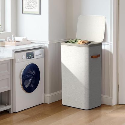 Sorbus Laundry Hamper with Lid – Collapsible Fabric Laundry Basket with Handles - Image 3
