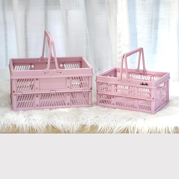 ZHJINGYU crates for storage, plastic baskets for organizing, collapsible - Image 7
