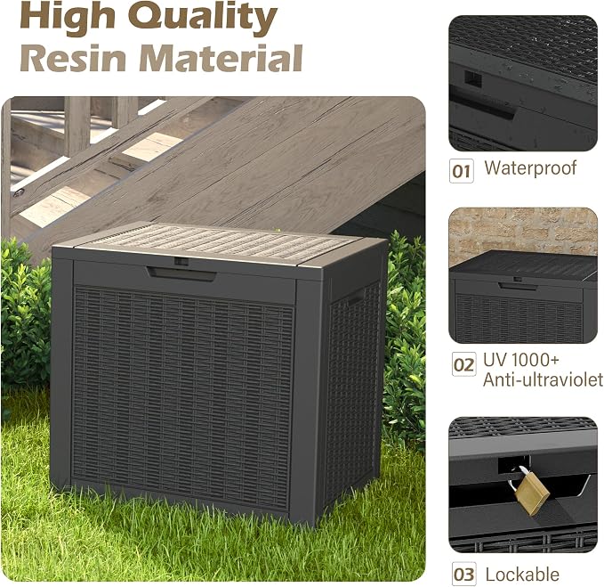 Outdoor Storage Box, 30 Gallon Deck Box - Image 3
