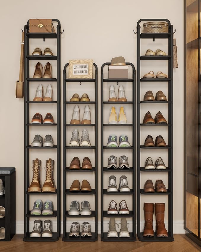 Hzuaneri Vertical Shoe Rack, Shoe Shelves, Wood Shoe Organizer - Image 8