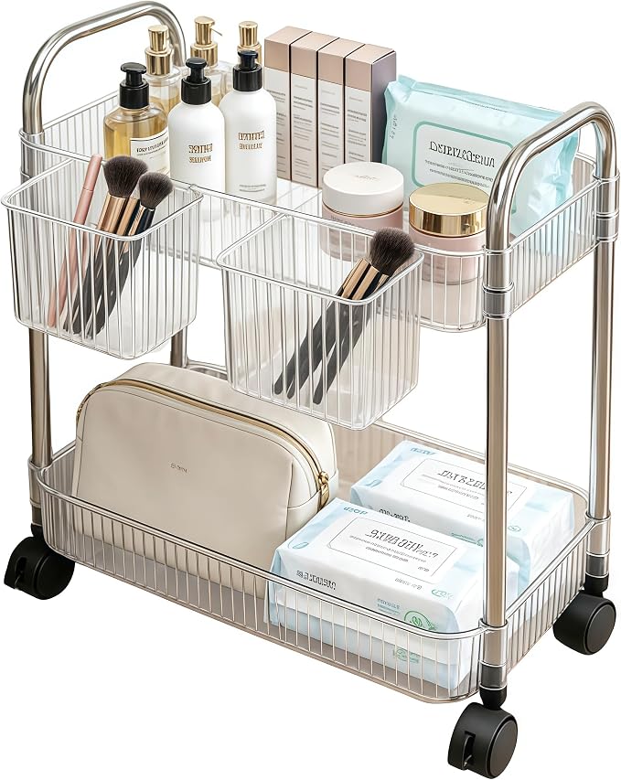 2 Tier Utility Rolling Cart by Ufriandz