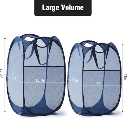 TECHMILLY Upgraded 105L Collapsible Mesh Pop Up Laundry Hamper - Image 2