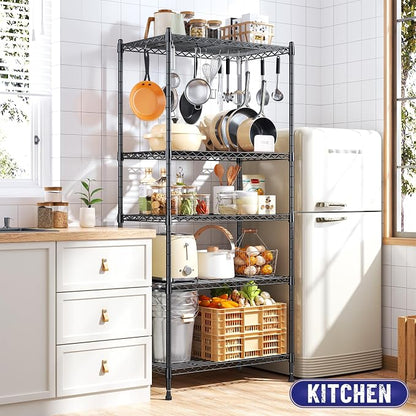 Storage Shelves Adjustable Metal Shelving Unit 5 Tier Wire Shelving, 1010LBS - Image 6