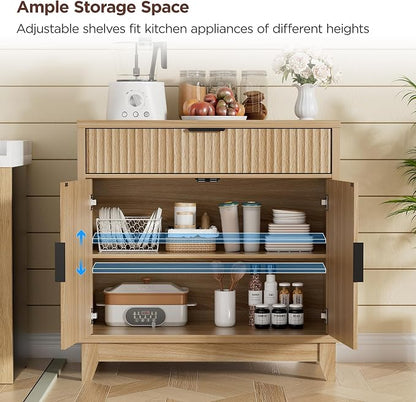 Vabches Fluted Sideboard Buffet Cabinet - Image 3
