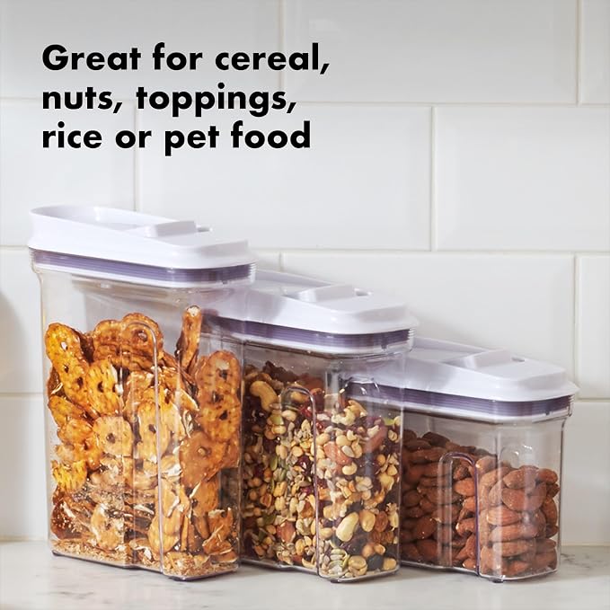OXO Good Grips POP Large Cereal Dispenser, 4.5 Qt | White | Airtight | Pack of 8 - Image 2