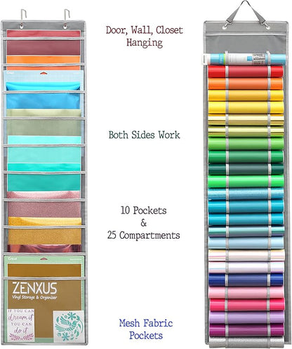 Hanging Vinyl Organizer, Double-Sided, 12x12 Paper Storage - Image 2