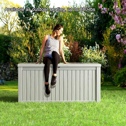 150 Gallon Deck Box, Resin Outdoor Storage Box - Image 7