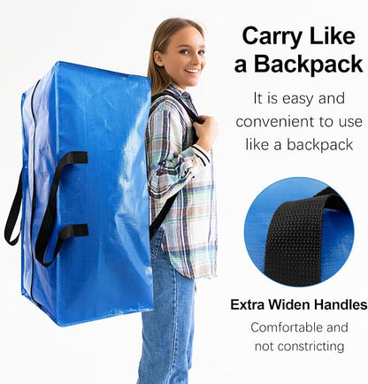 6 Pack Heavy Duty Extra Large Moving Bags W/Backpack Straps - Image 4