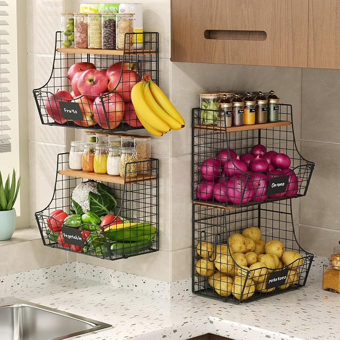 4 Pack Fruit Basket for Kitchen - Image 2