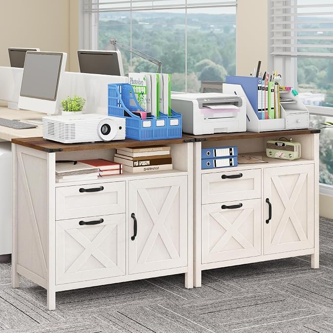 Halitaa 2 Drawers Farmhouse File Cabinet - Image 8