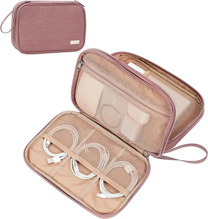 NISHEL Travel Cord Organizer Case, Double Layers Tech Electronic Bag, Essentials by NISHEL